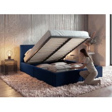 Gulta ar paceļamo mehānismu HILTON 120x200, zils